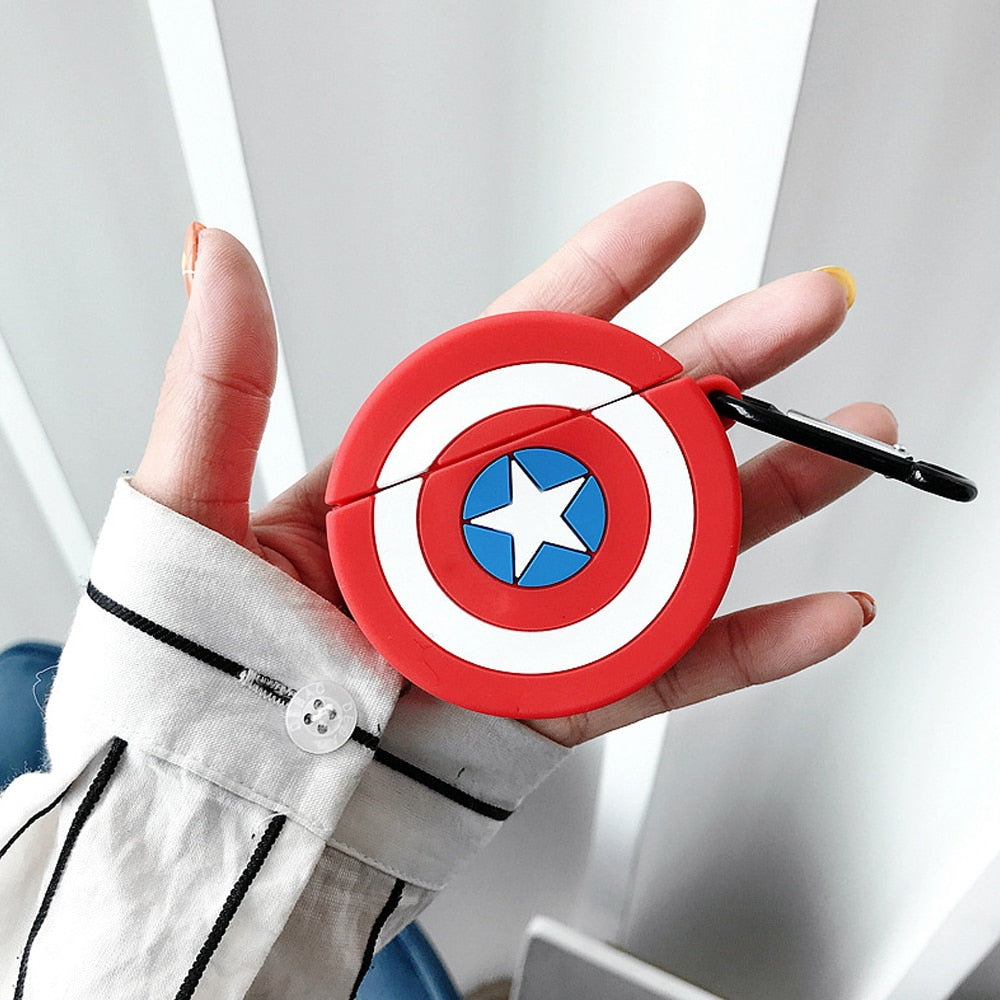 Funda AirPods Escudo Capitán América | MARAVILLA